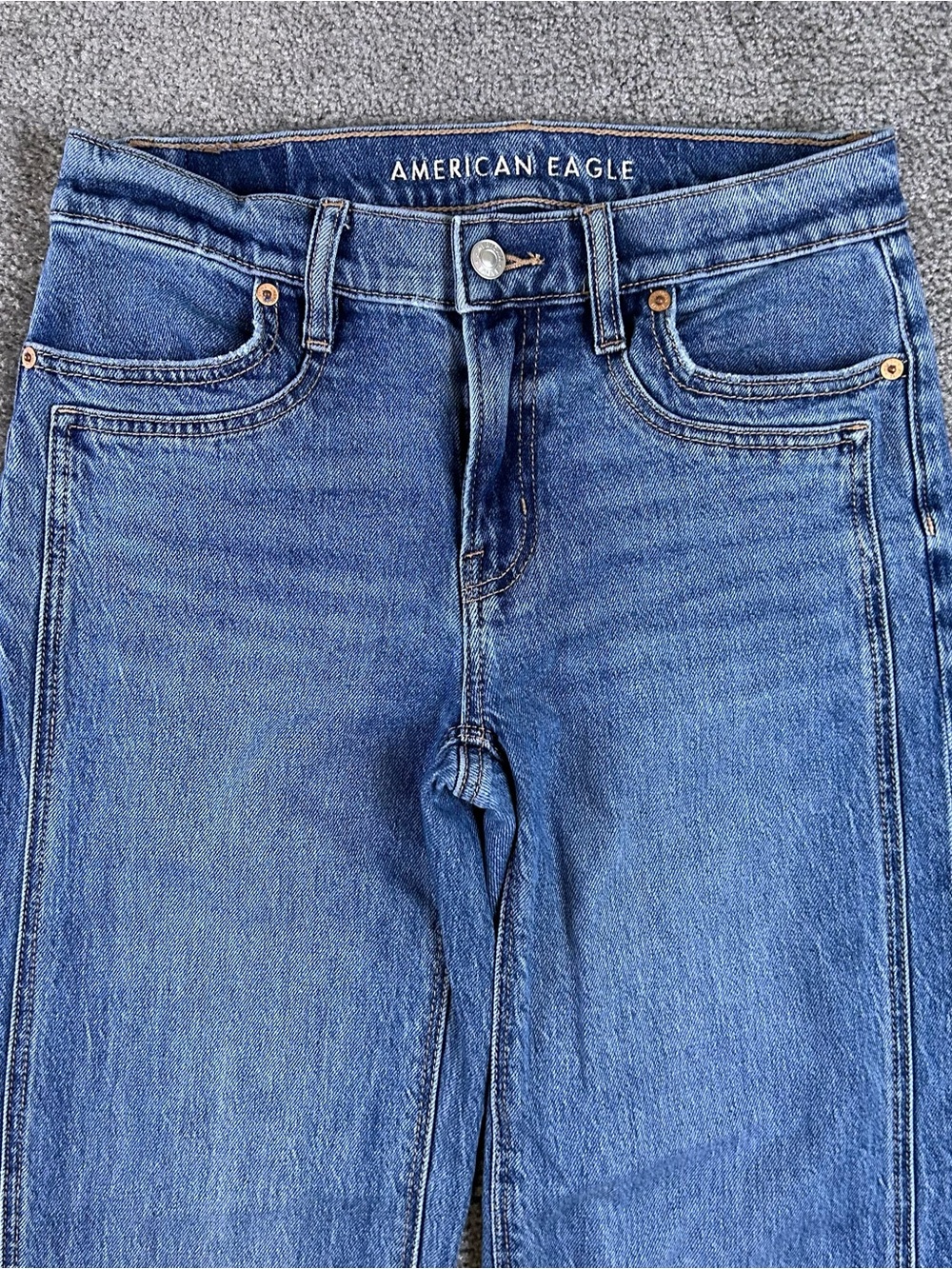 American Eagle Jeans Womens 20 Short Stovepipe Medium Wash Stretch Denim 28x29